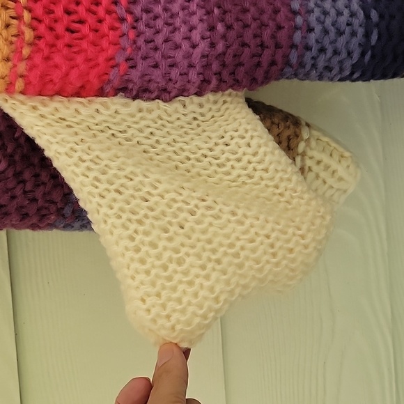 💗 THE PORTER COLLECTIVE Enya Cardigan Stripe Sweater Pockets Multi-Color OS New - Picture 5 of 12